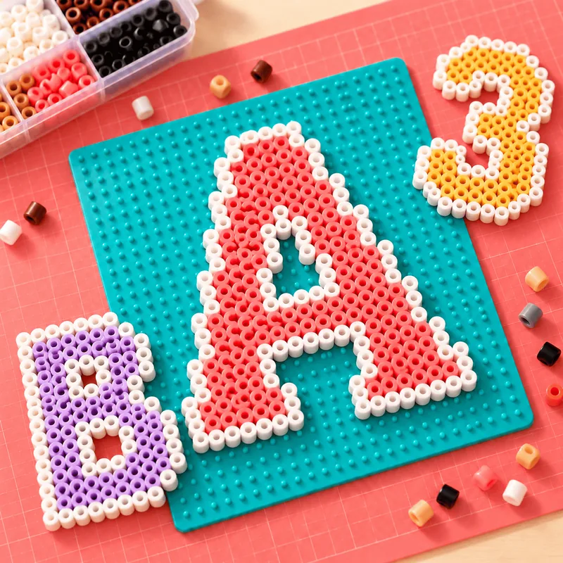 Peças de Hama Beads da coleção Letras e números