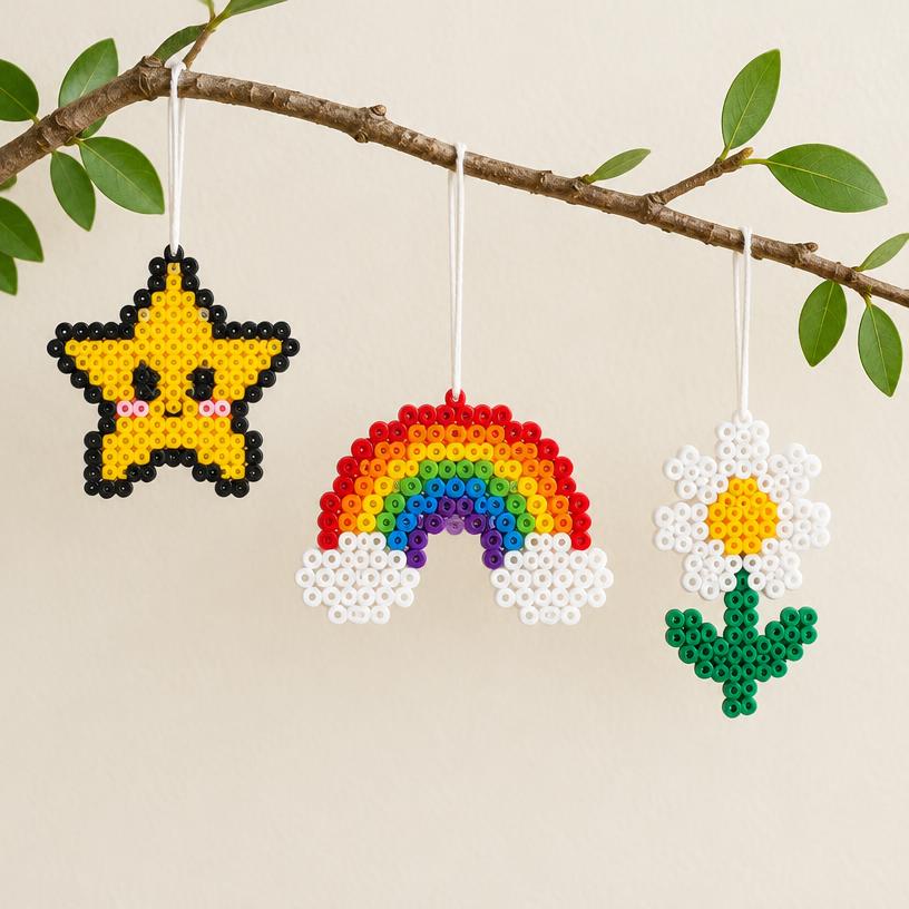 Exemplo ilustrativo de enfeites em Hama Beads